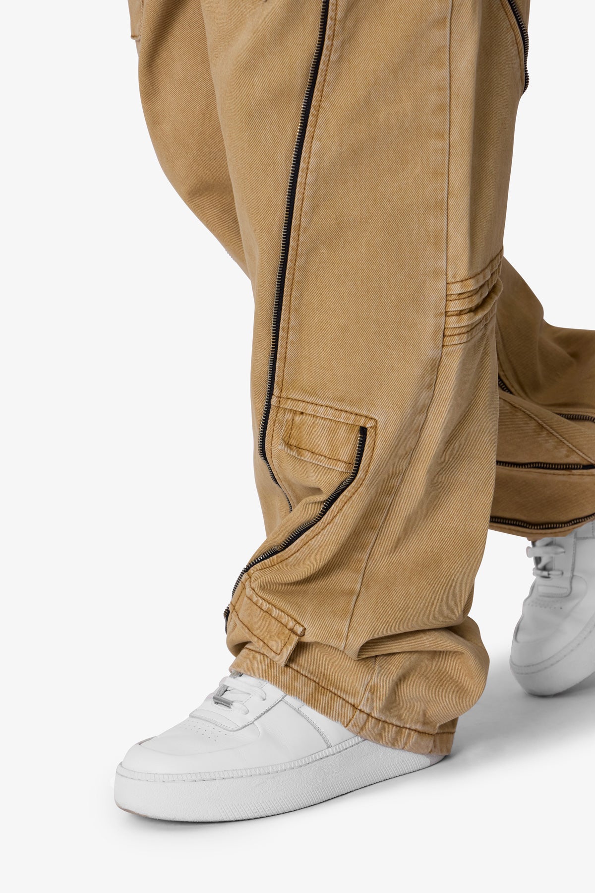Ultra Baggy Grid Lock Denim | Brown