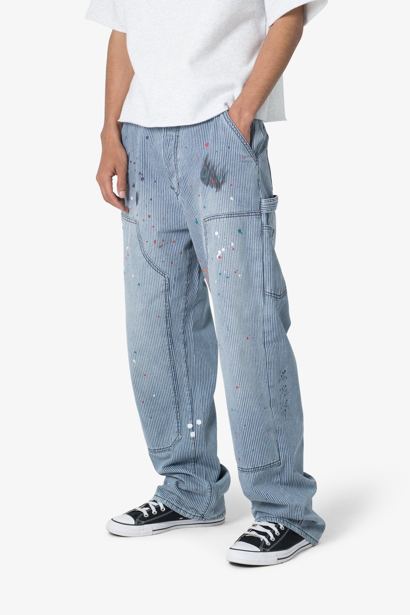 Ultra Baggy Jacquard Carpenter Pants | Grey