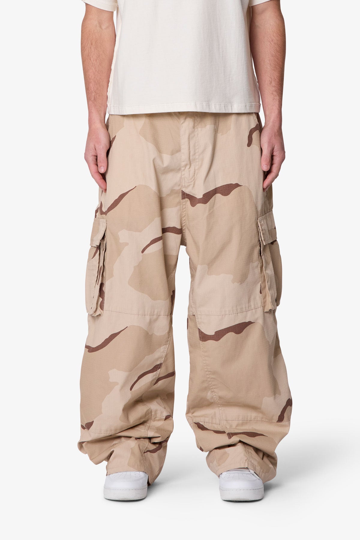 Ultra Baggy Military Cargo Pants | Desert Camo