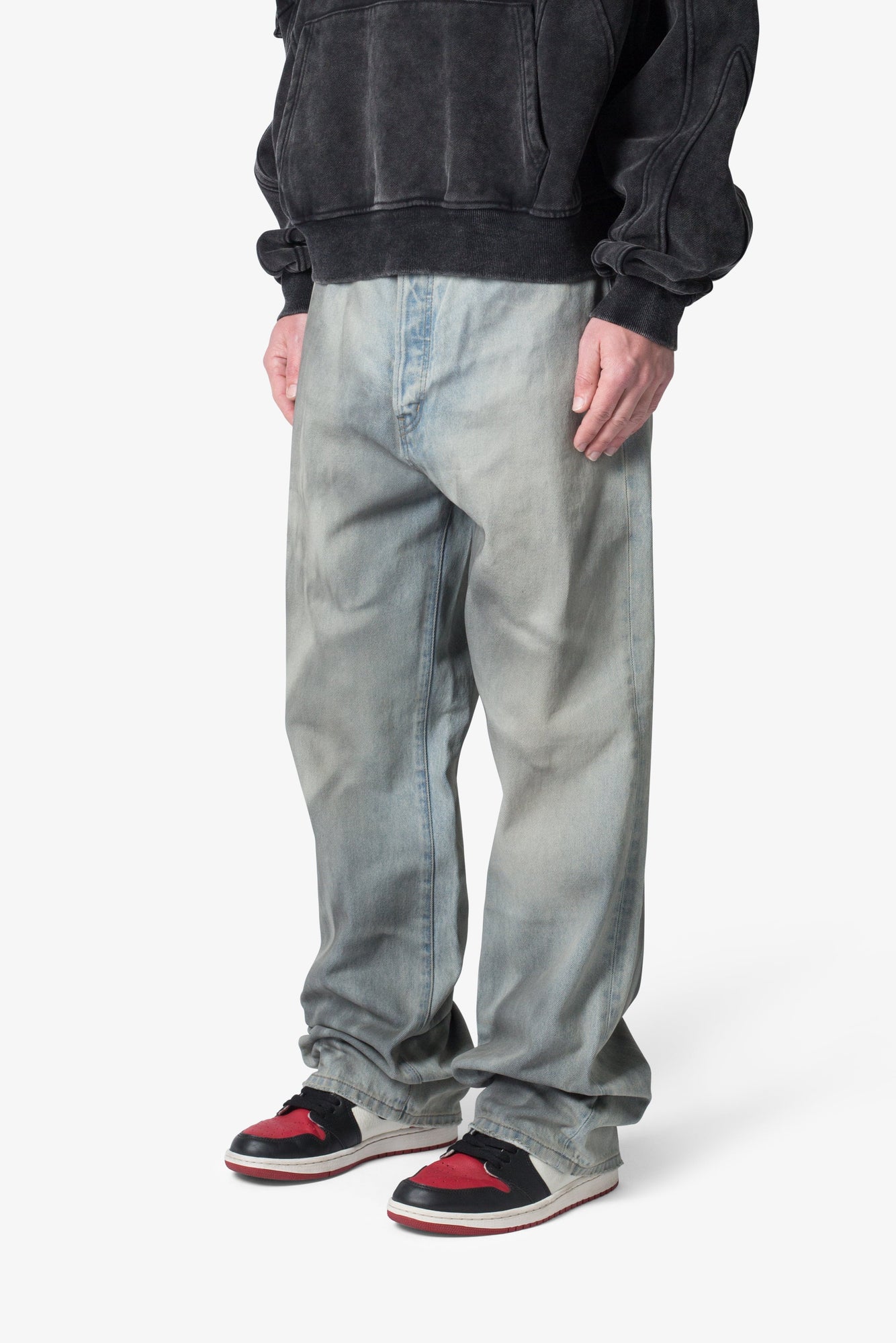 Ultra Baggy Oil Stain Denim | Vintage Blue