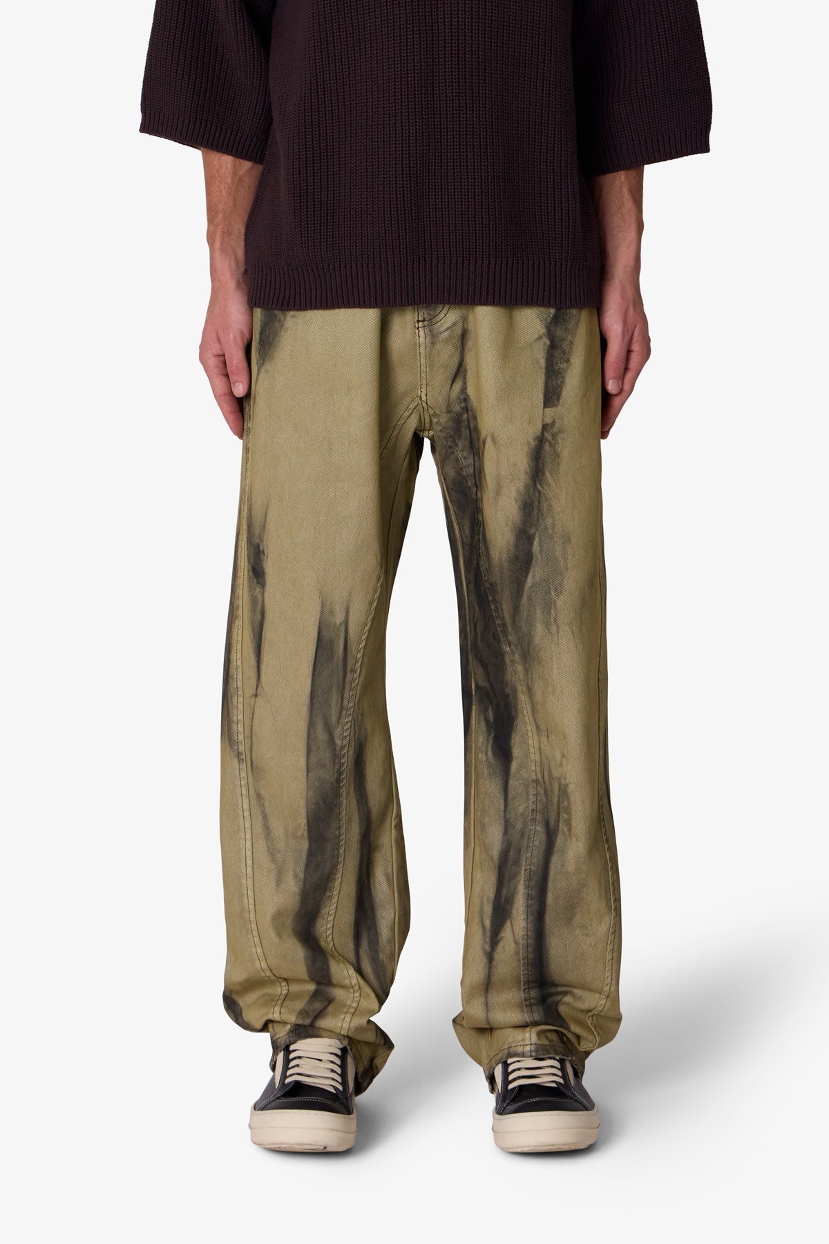 Ultra Baggy Tie Dye Denim | Black x Green