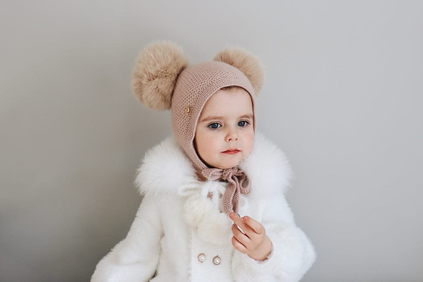 Unisex | Honeycomb Dusty Cashmere Bonnet | Pink