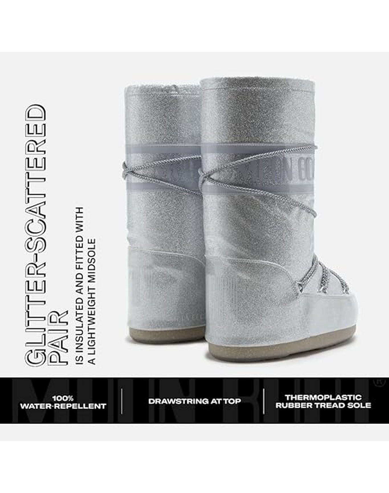 Adults | Moon Boot Icon Glitter | Silver