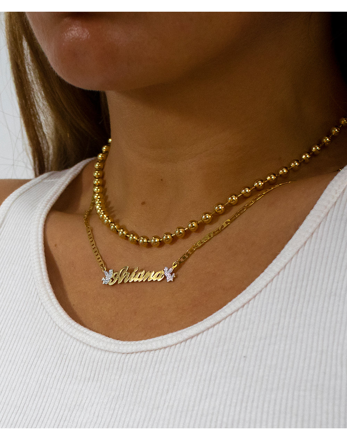 Unisex Shami Ball Chain in Sterling Silver or Gold | 14kt Gold Plated and Sterling Silver Plated