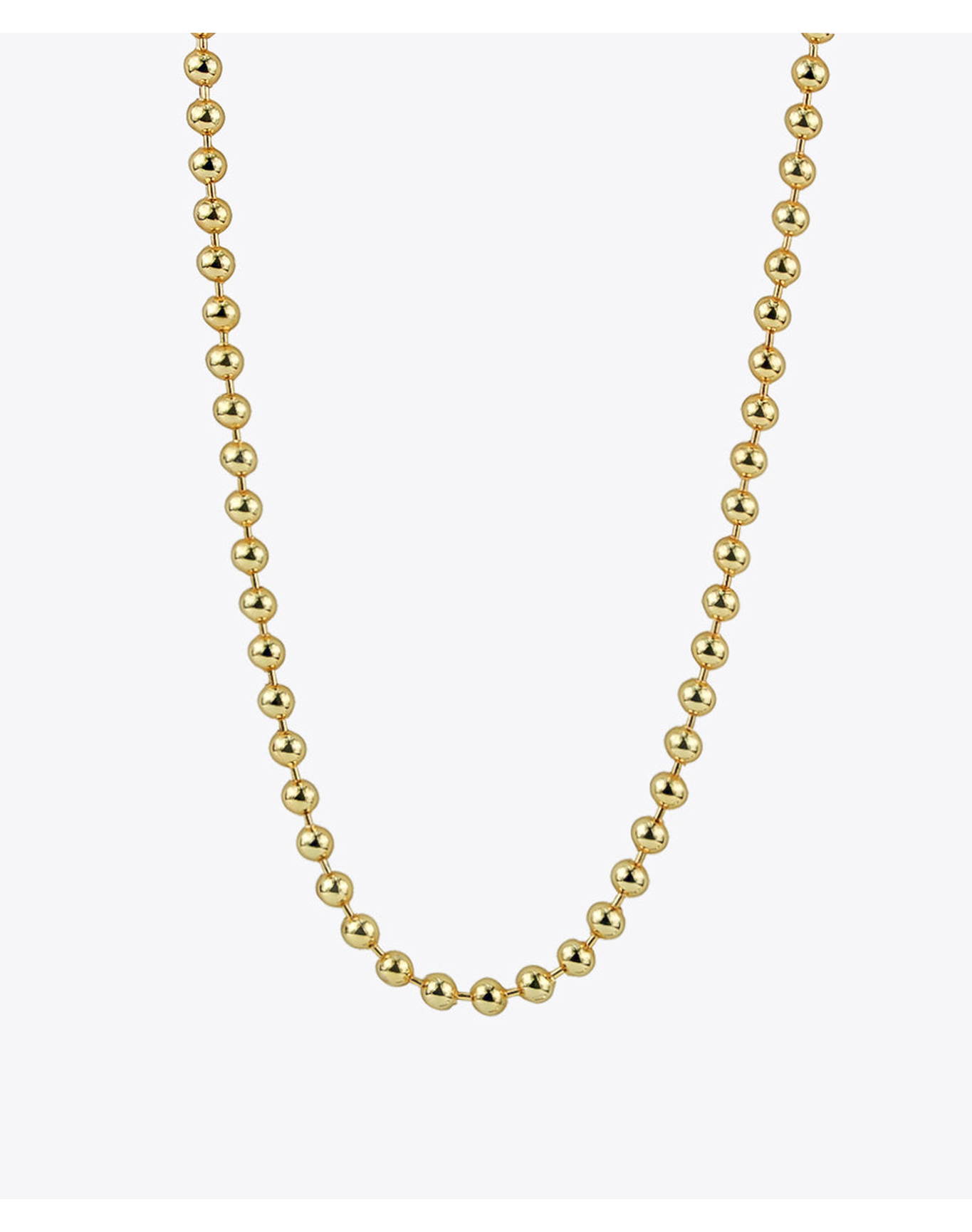 Unisex Shami Ball Chain in Sterling Silver or Gold | 14kt Gold Plated and Sterling Silver Plated