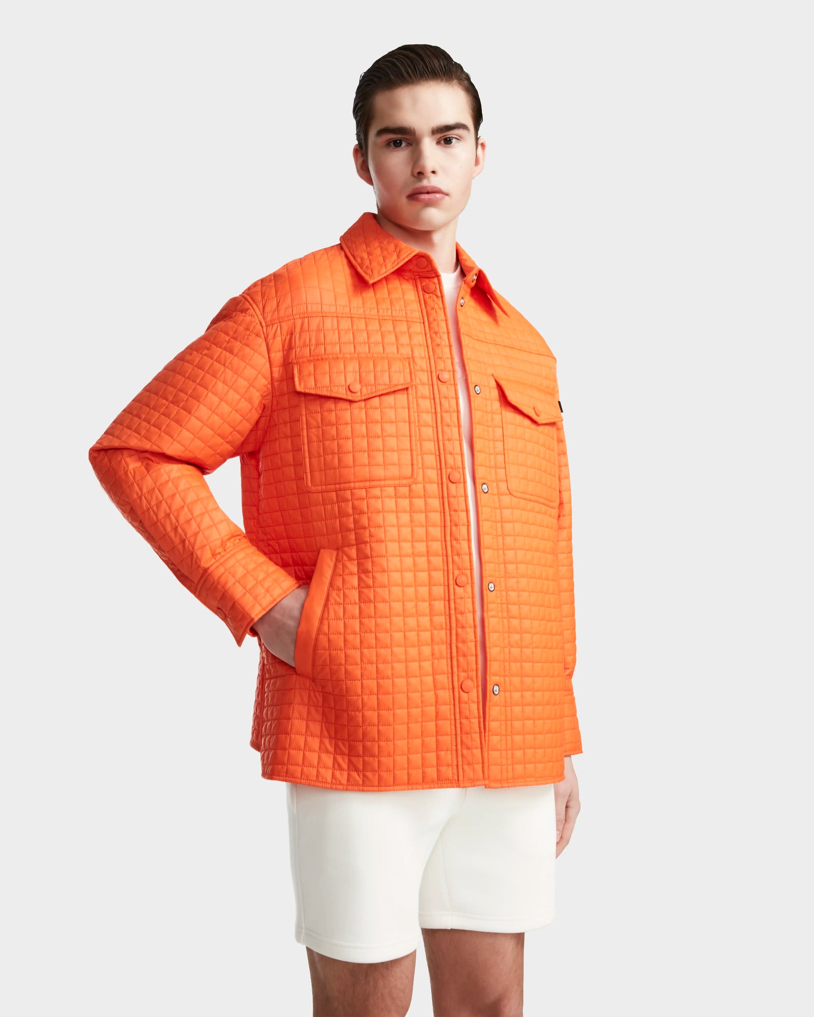 Women | Quilted Shirt Jacket KERRY 9124003 M | Orange Sorbet