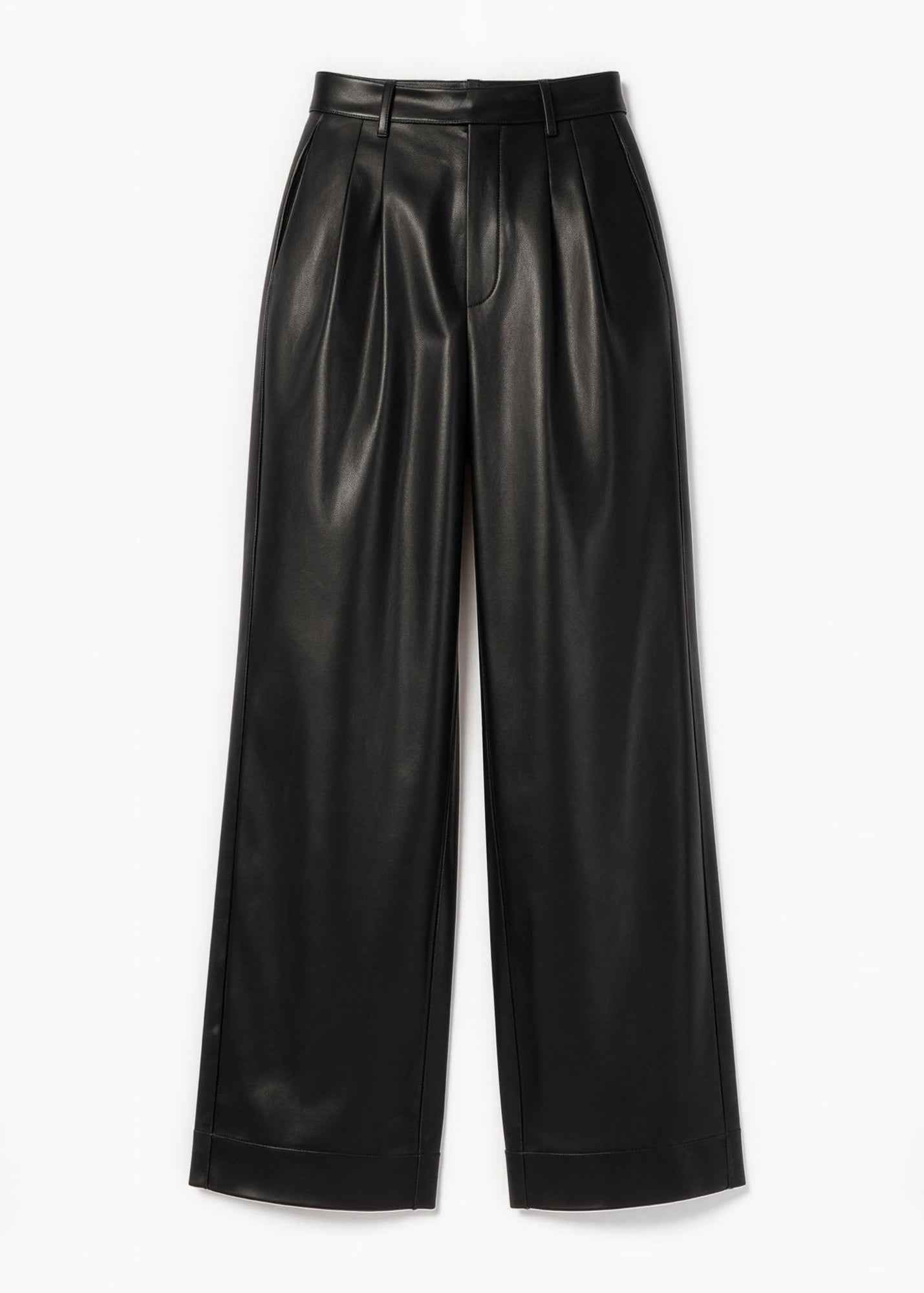 Andorra High Rise Vegan Leather Pant | Black