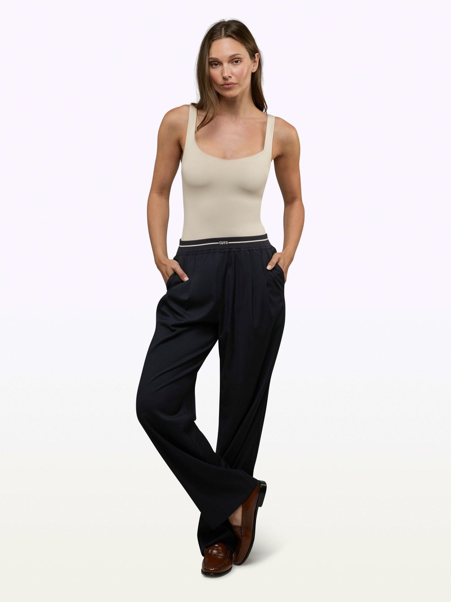 Womens | Soho Relaxed-Fit Pull-On Trouser | Marine Navy