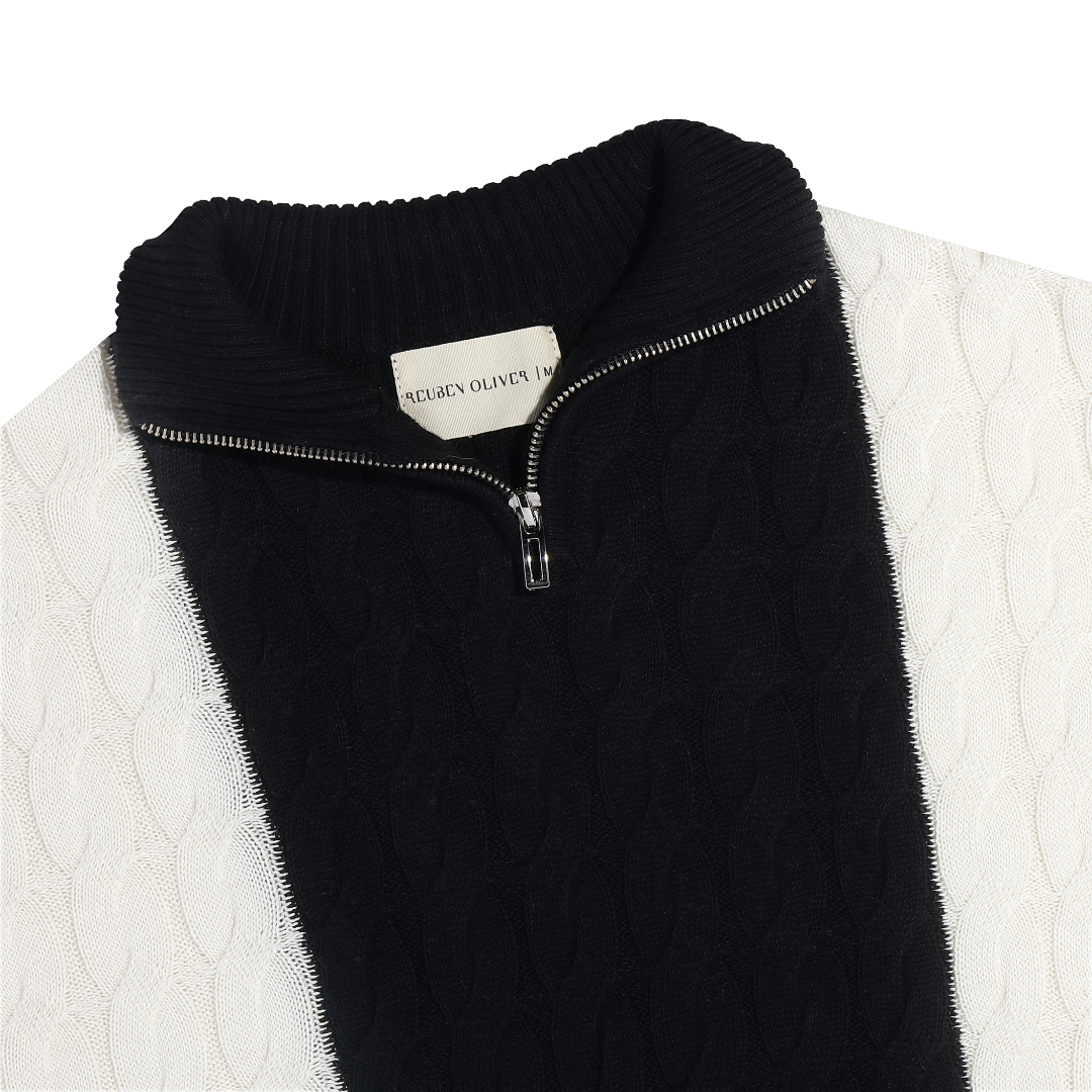 Two Toned Quarter-Zip Reuben Oliver