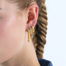 The Hammered U Hoop Medium | 18K Yellow Gold-Plated