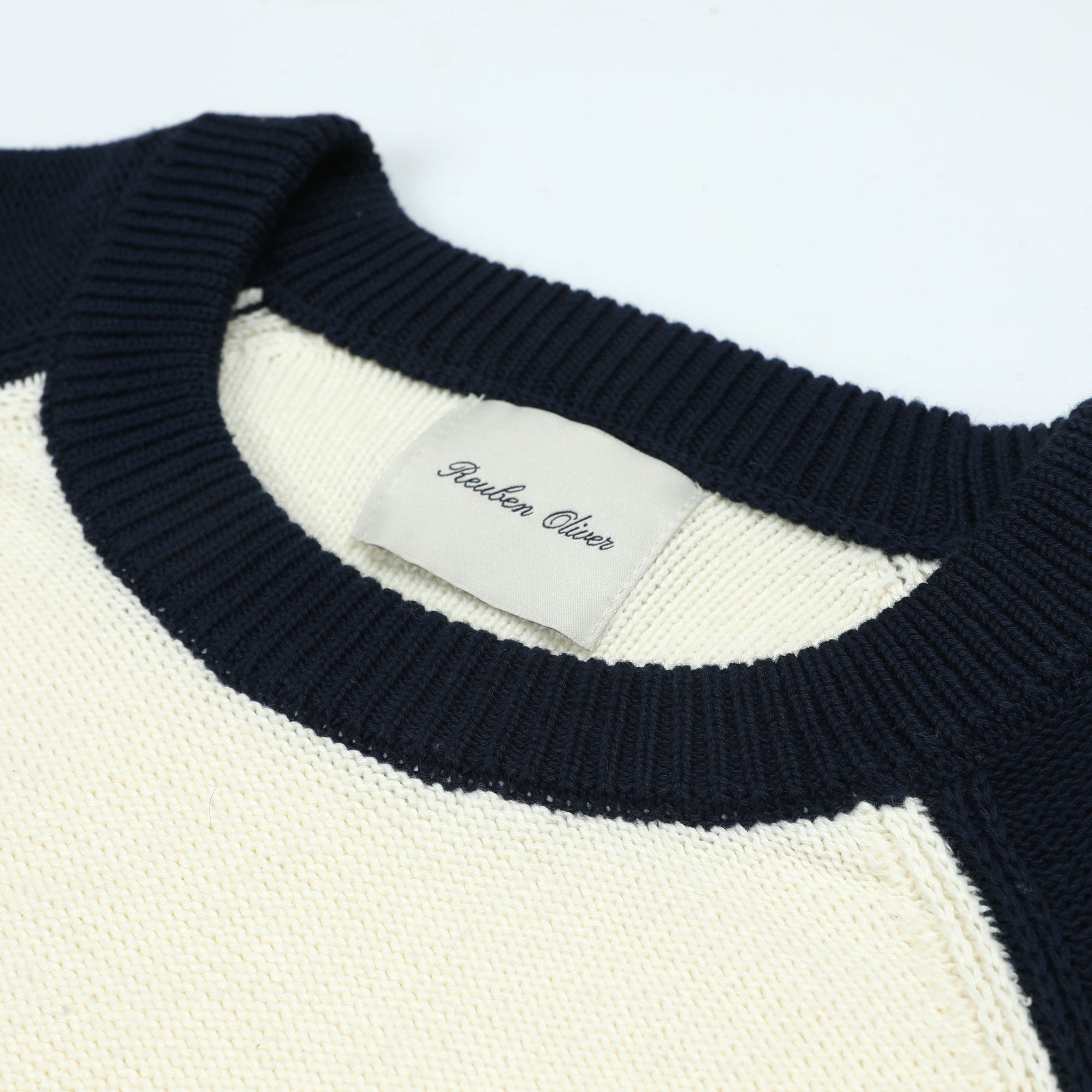 Long Sleeve Knit Baseball T-Shirt | Navy