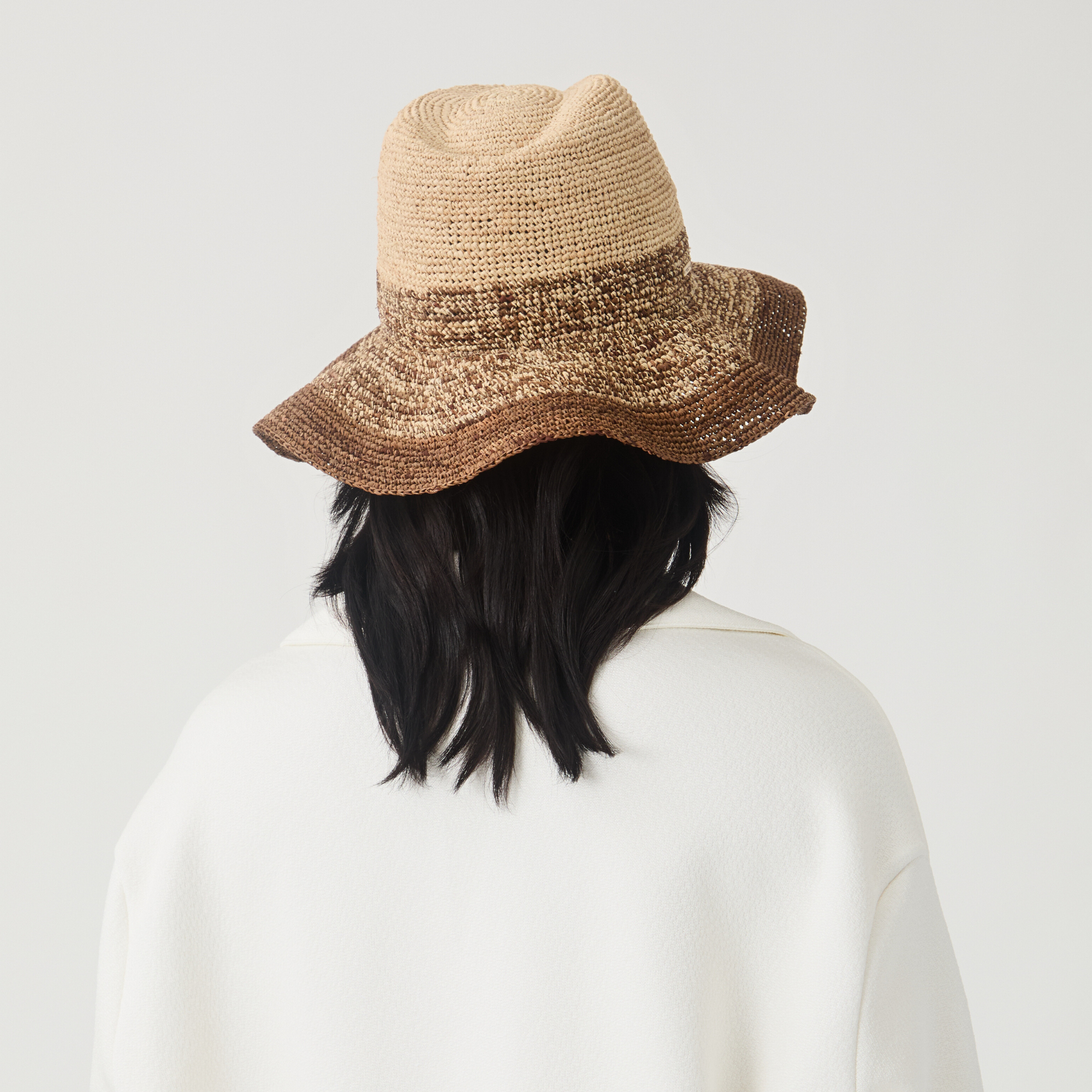 Lourdes Fedora | Camel/Chocolate