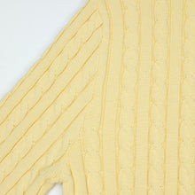 R.O Distressed Cable Knit Sweater | Light Yellow