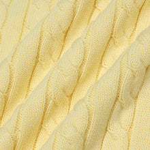 R.O Distressed Cable Knit Sweater | Light Yellow