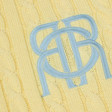 R.O Distressed Cable Knit Sweater | Light Yellow