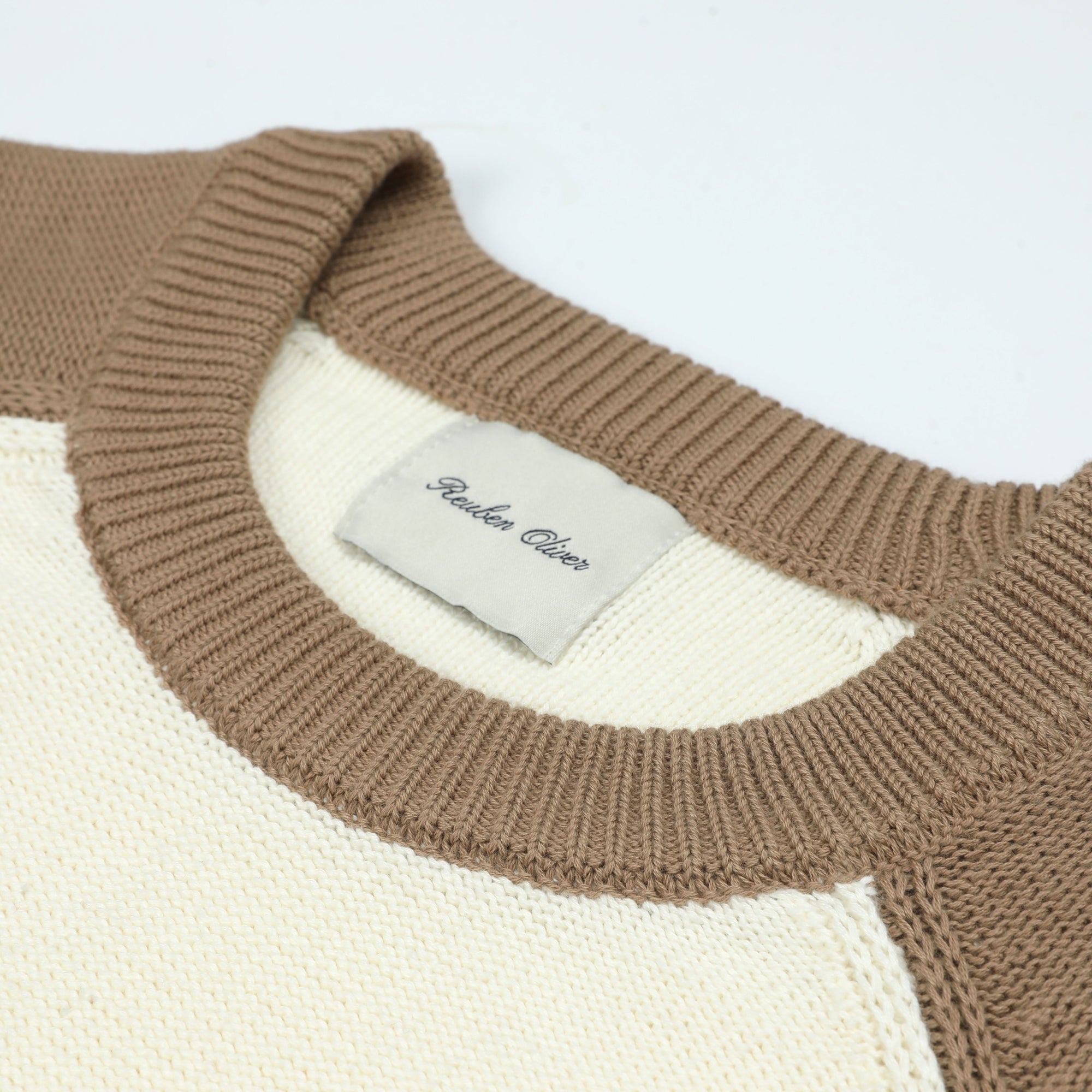 Long Sleeve Knit Baseball T-Shirt | Brown