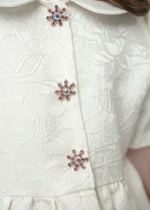 Girl | Cherry Blossom Dress | White x Pink