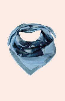 Bow Detail Silk Scarf | Frost