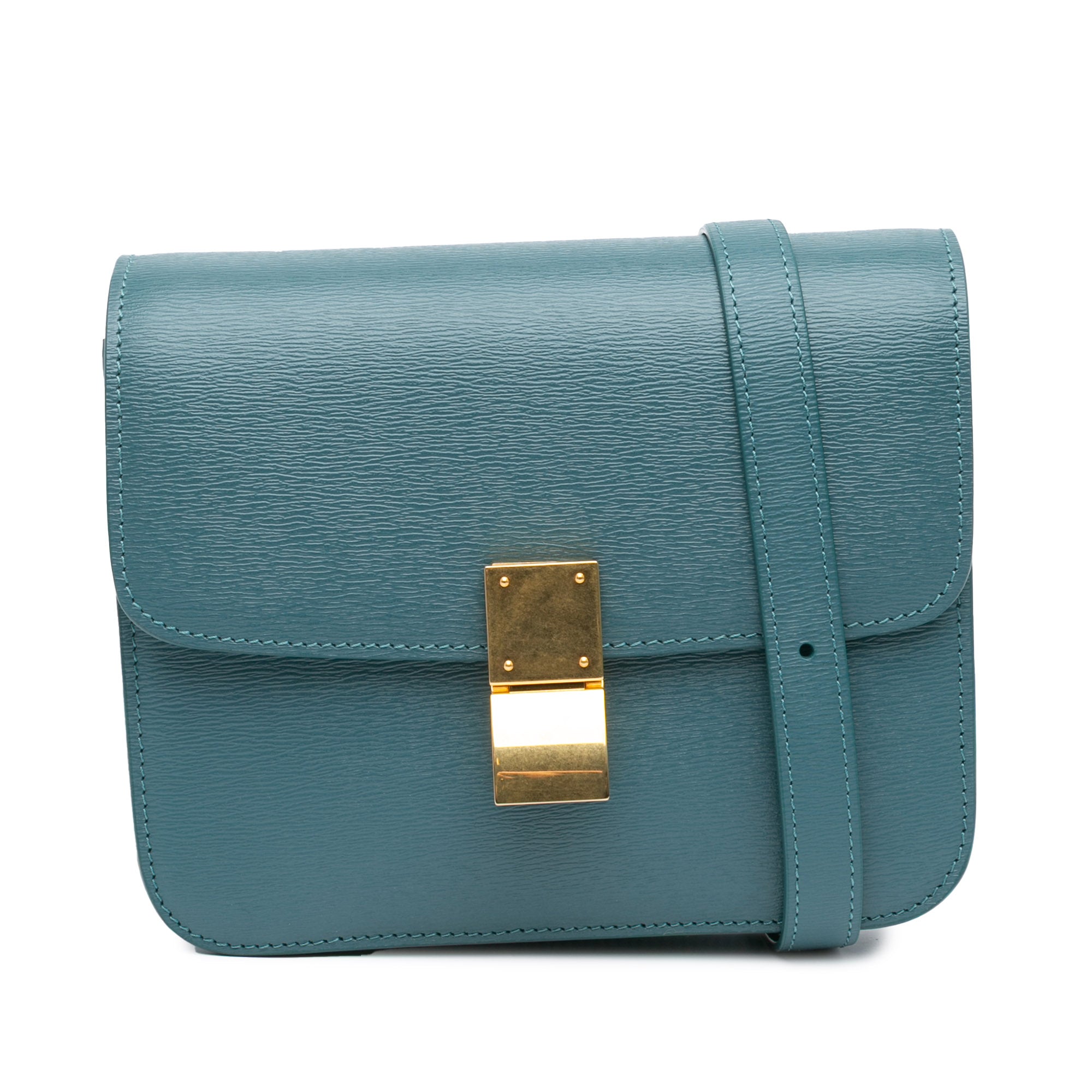 Celine | Pre-Owned Teen Liege Calfskin Classic Box | Blue
