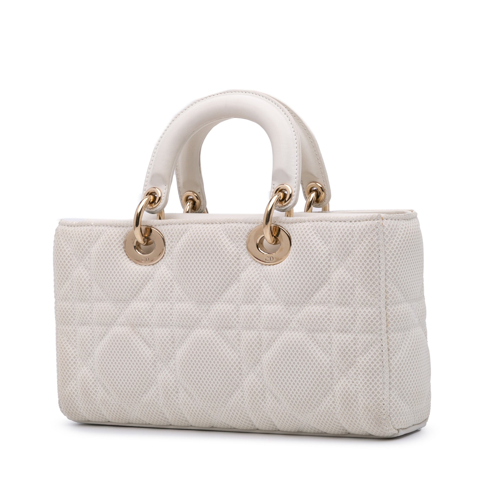 Dior | Pre-Owned Medium Technical Fabric Macrocannage Lady D Joy | White