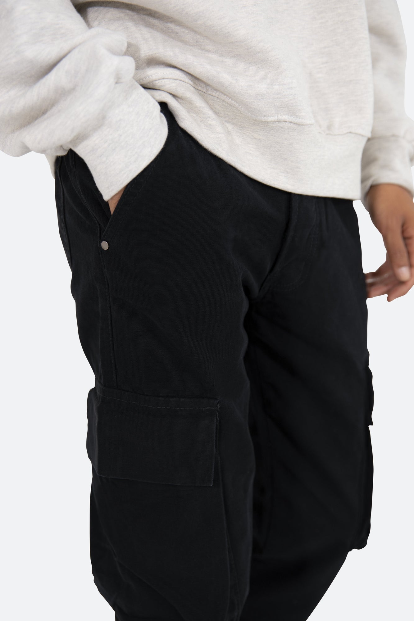 V193 Cargo Snap Baggy Denim | Black