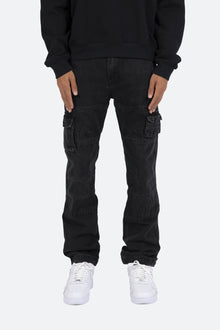 V244 Cargo Baggy Denim | Vintage Black