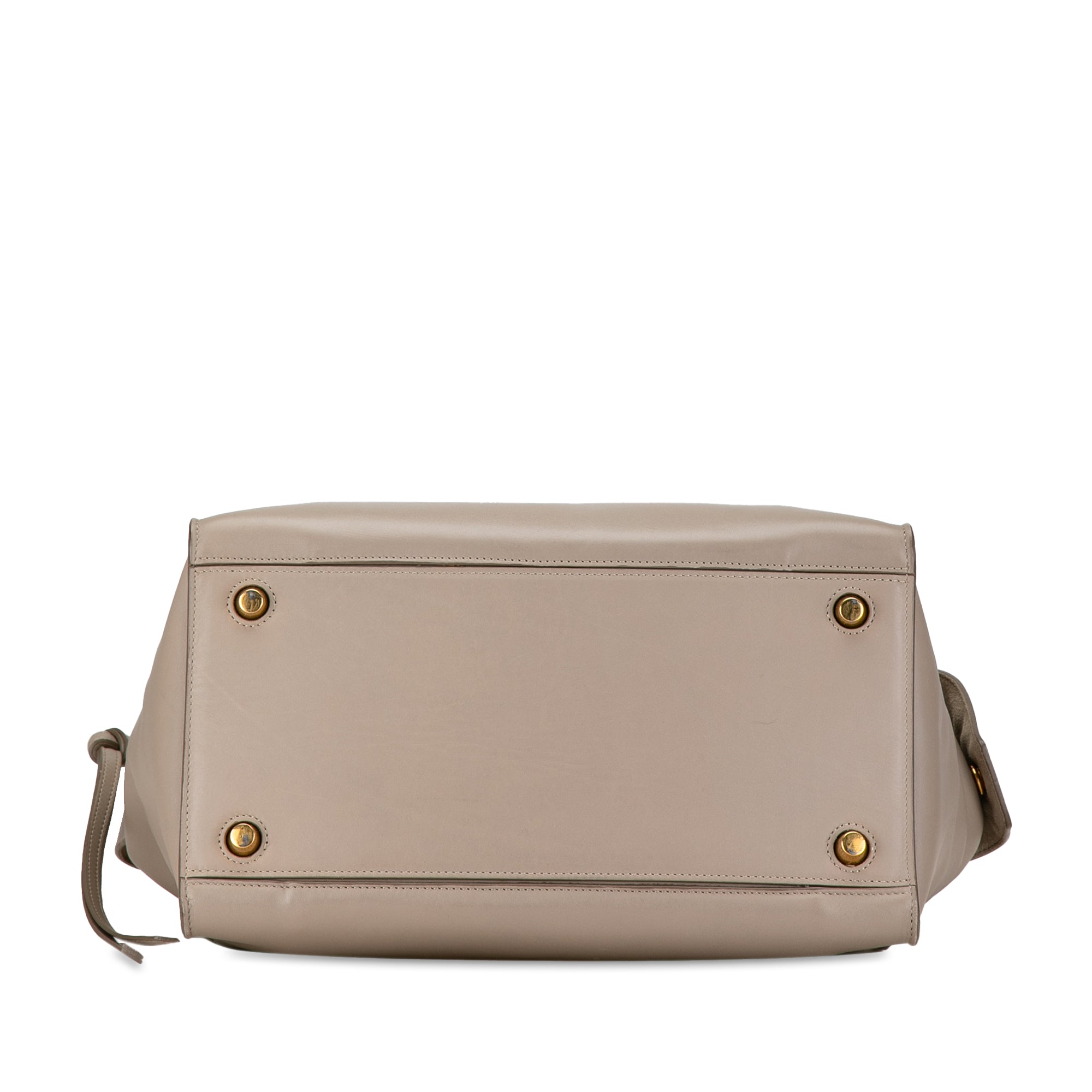 Céline Pre-Owned Small Leather Ring Handbag | Women | Brown x Taupe