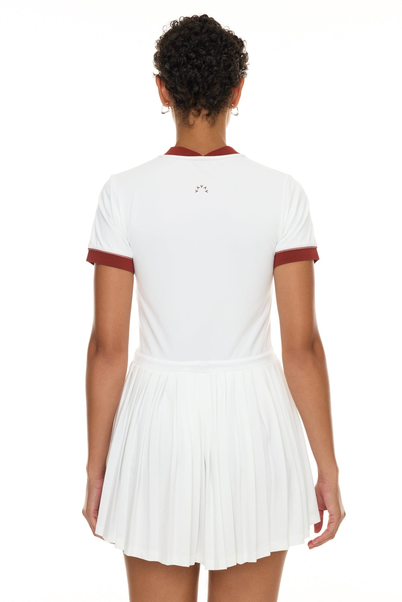 Varley | Trent Court Dress 30 | White/Burnt Sienna