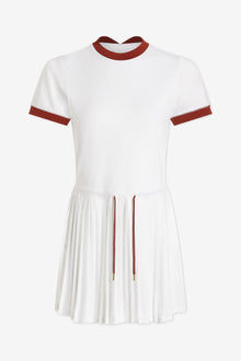 Varley | Trent Court Dress 30 | White/Burnt Sienna