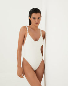 Savyon Leanne One Piece - Off White Brazilian / XS