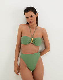 Matte Gigi Hot Pant Bottom - Harbor Brazilian / XS