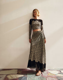 Amira Detail Long Skirt | Poeme