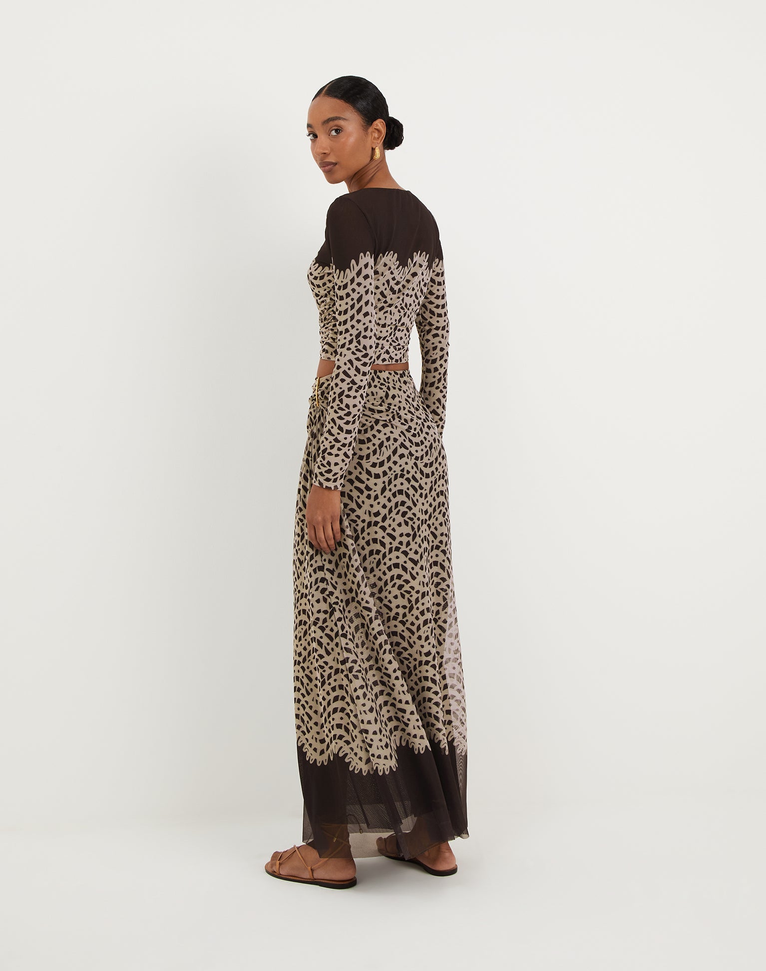 Amira Detail Long Skirt - Poeme XS