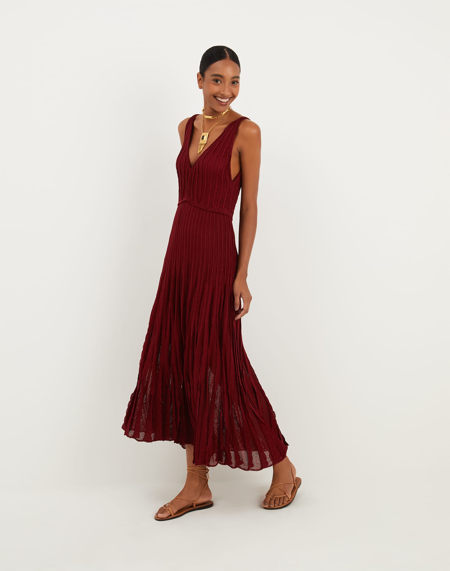 Knit Celina Long Dress - Ponche XS