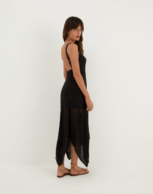 Sabine Handkerchief Dress - Black XS