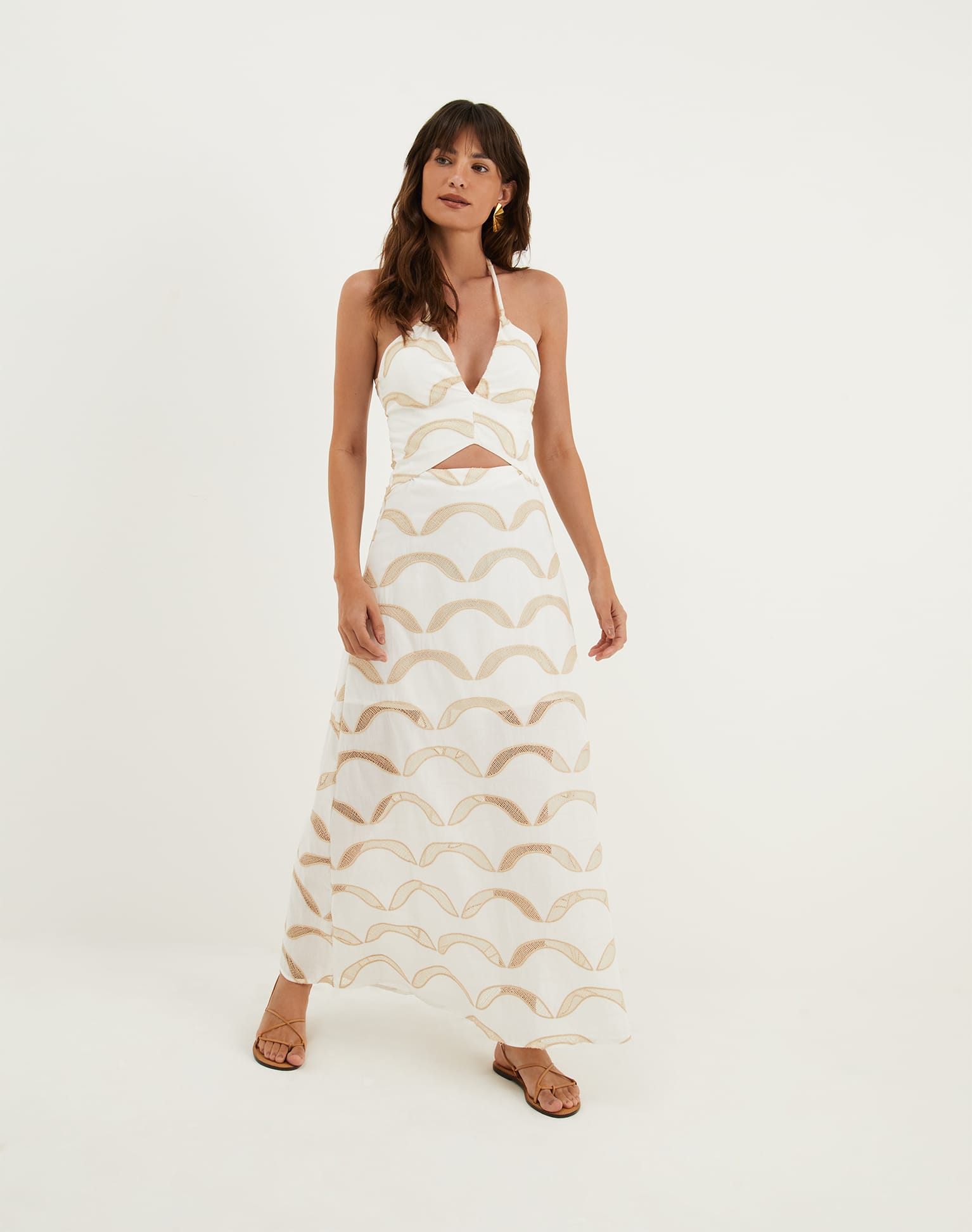 Aila Long Dress - Off White XS