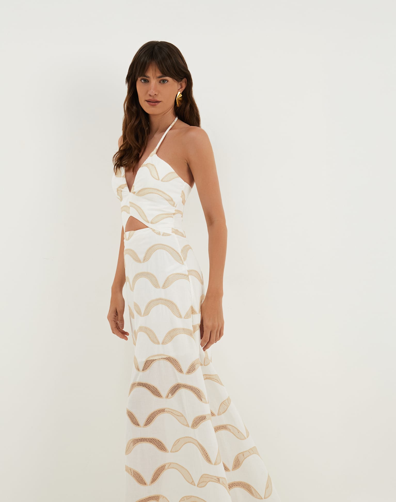 Aila Long Dress - Off White XS