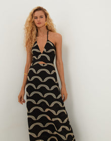 Aila Long Dress - Black XS
