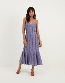 Josephine Midi Dress - Le Bleu XS