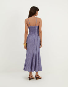 Josephine Midi Dress - Le Bleu XS