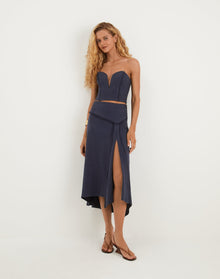 Beatrice Midi Skirt - Sailboat XS