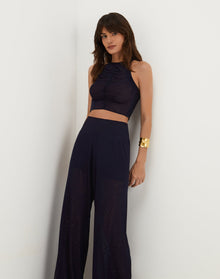 Sia Wide Leg Pants - Sailboat XS