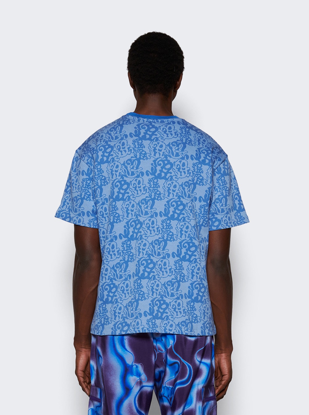 Men | Casella Meyer | Allover Monogram Tee | Blue