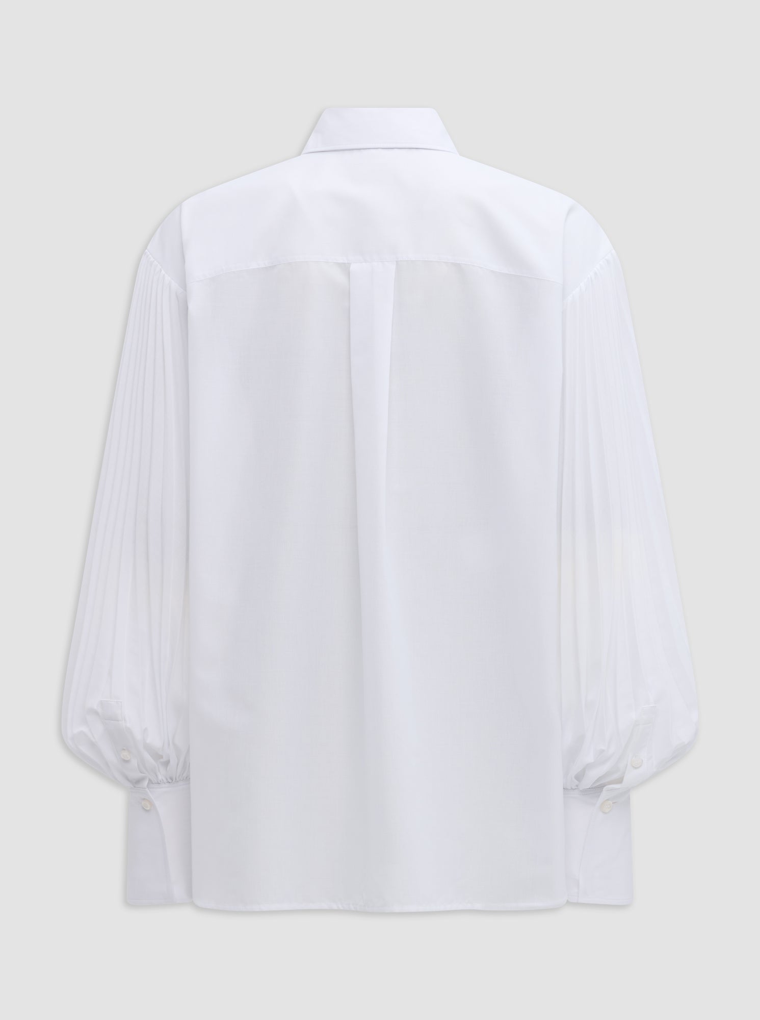 Viola Pleated Sleeve Shirt | White