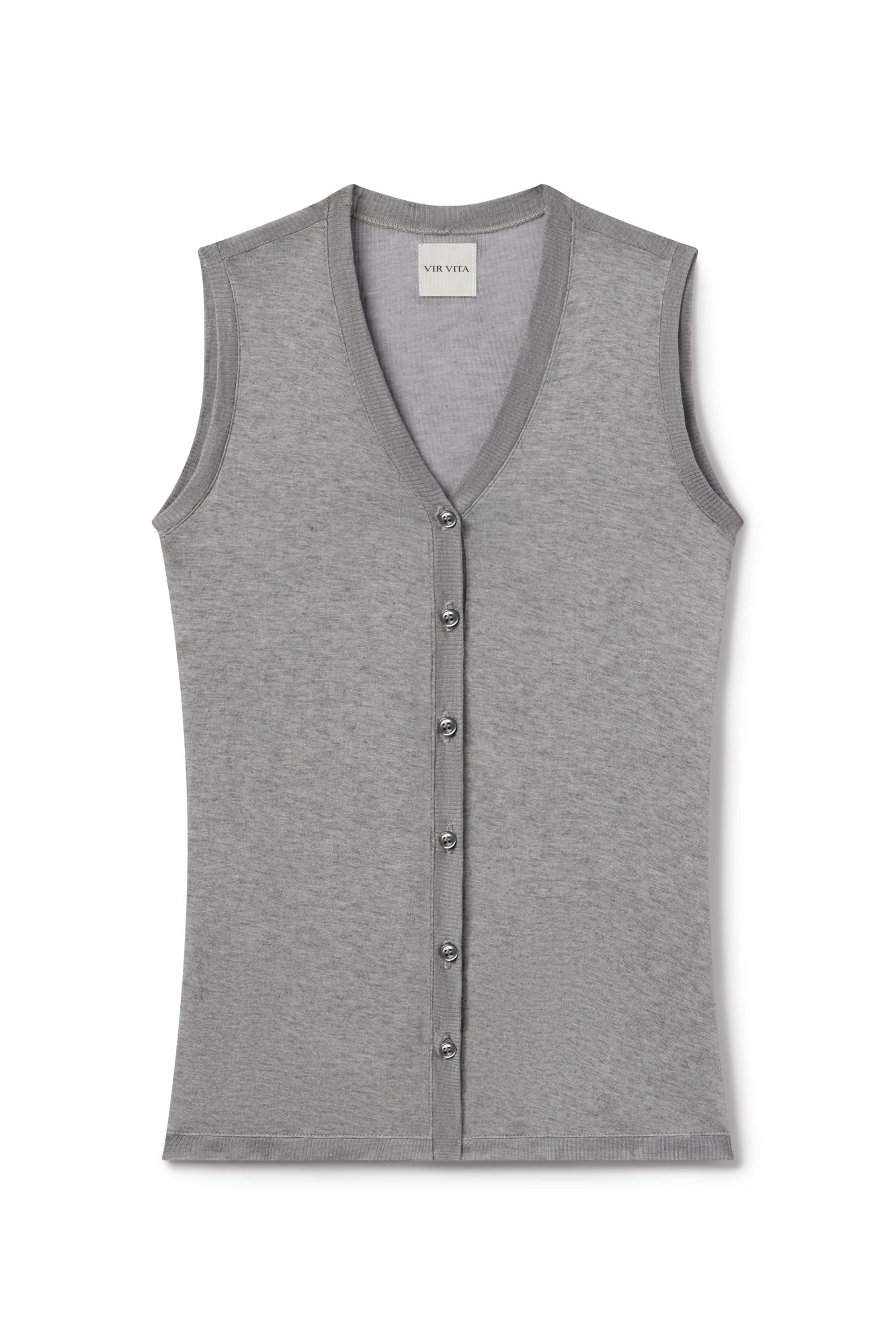 Seraphine Vest Modal Silk | Heather-Grey