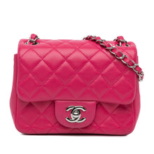 Chanel | Pre-Owned Mini Square Classic Lambskin Single Flap | Pink/Dark Pink