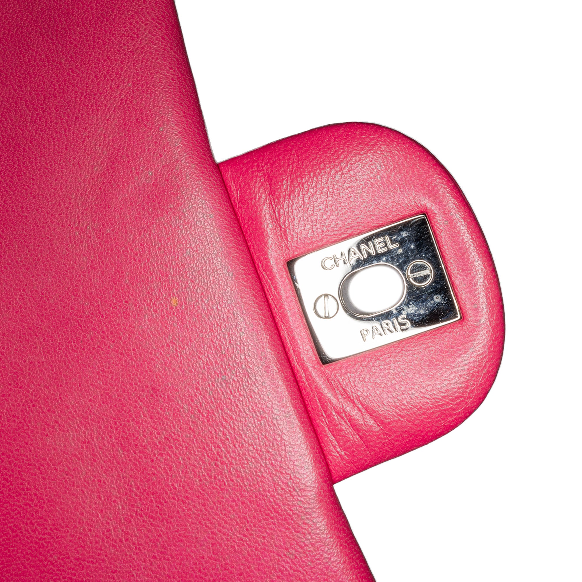 Chanel | Pre-Owned Mini Square Classic Lambskin Single Flap | Pink/Dark Pink