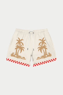 Victory Lap Palm Swim Short | Red