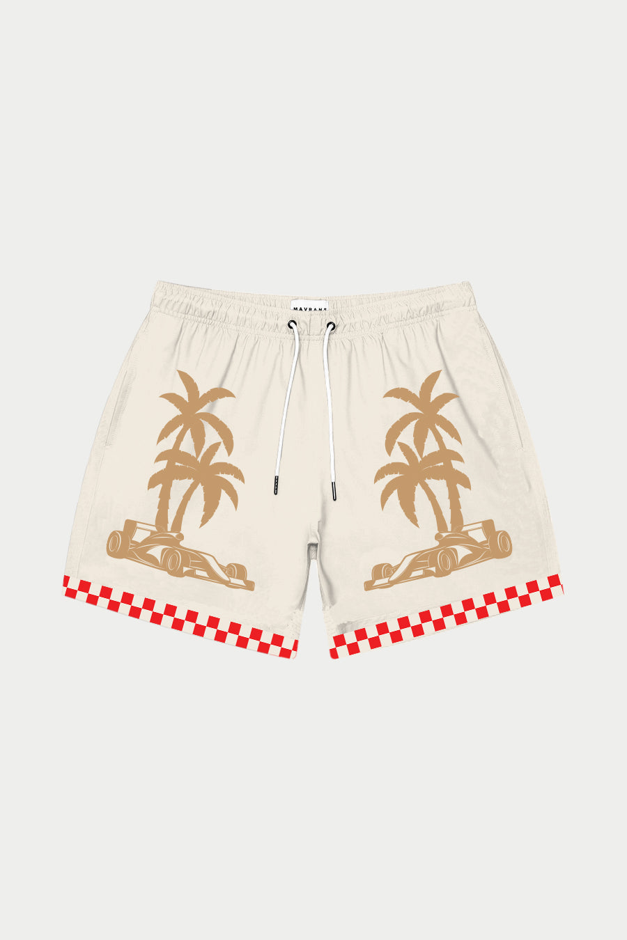 Victory Lap Palm Swim Short | Red