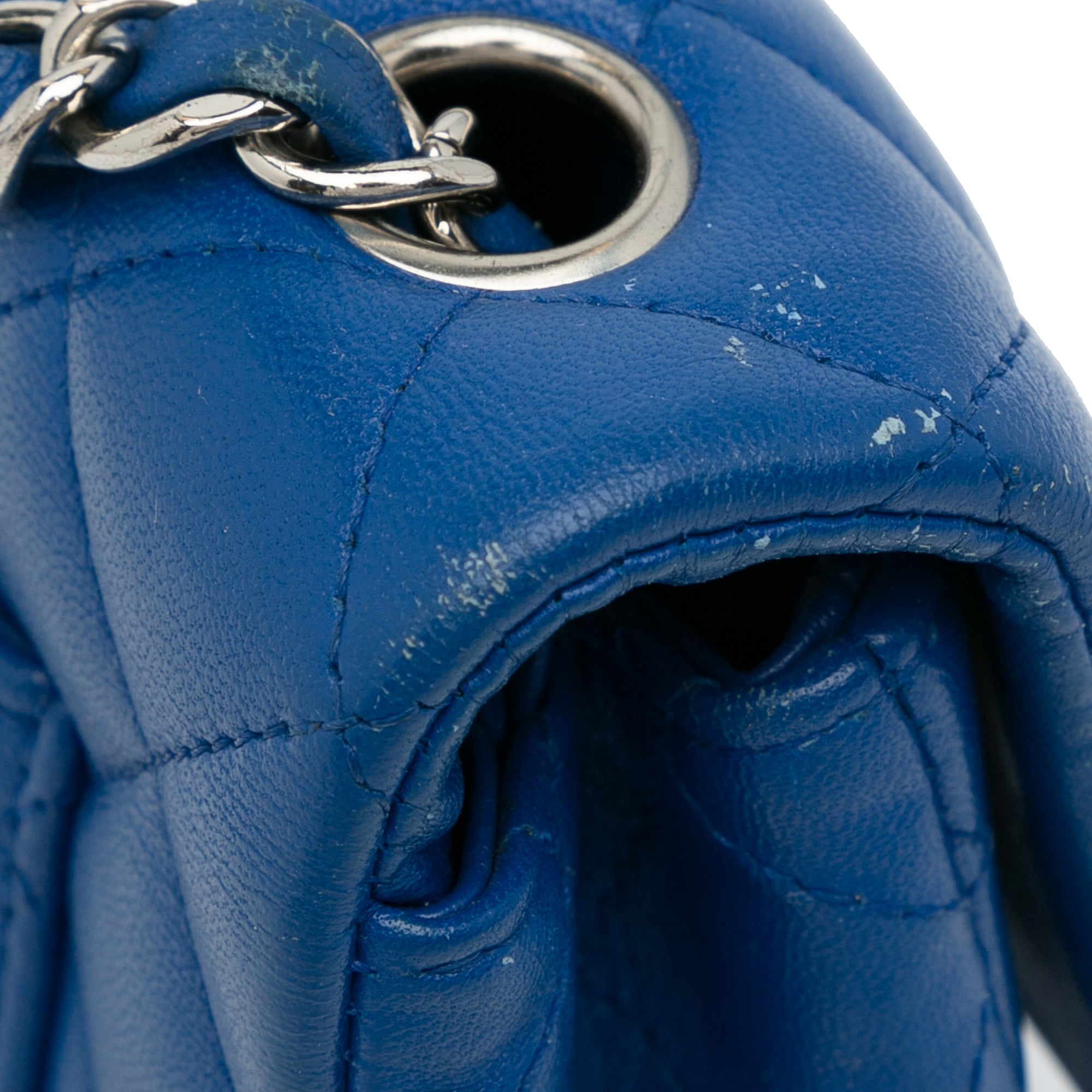 Chanel | Pre-Owned Mini Rectangular Classic Lambskin Single Flap | Blue